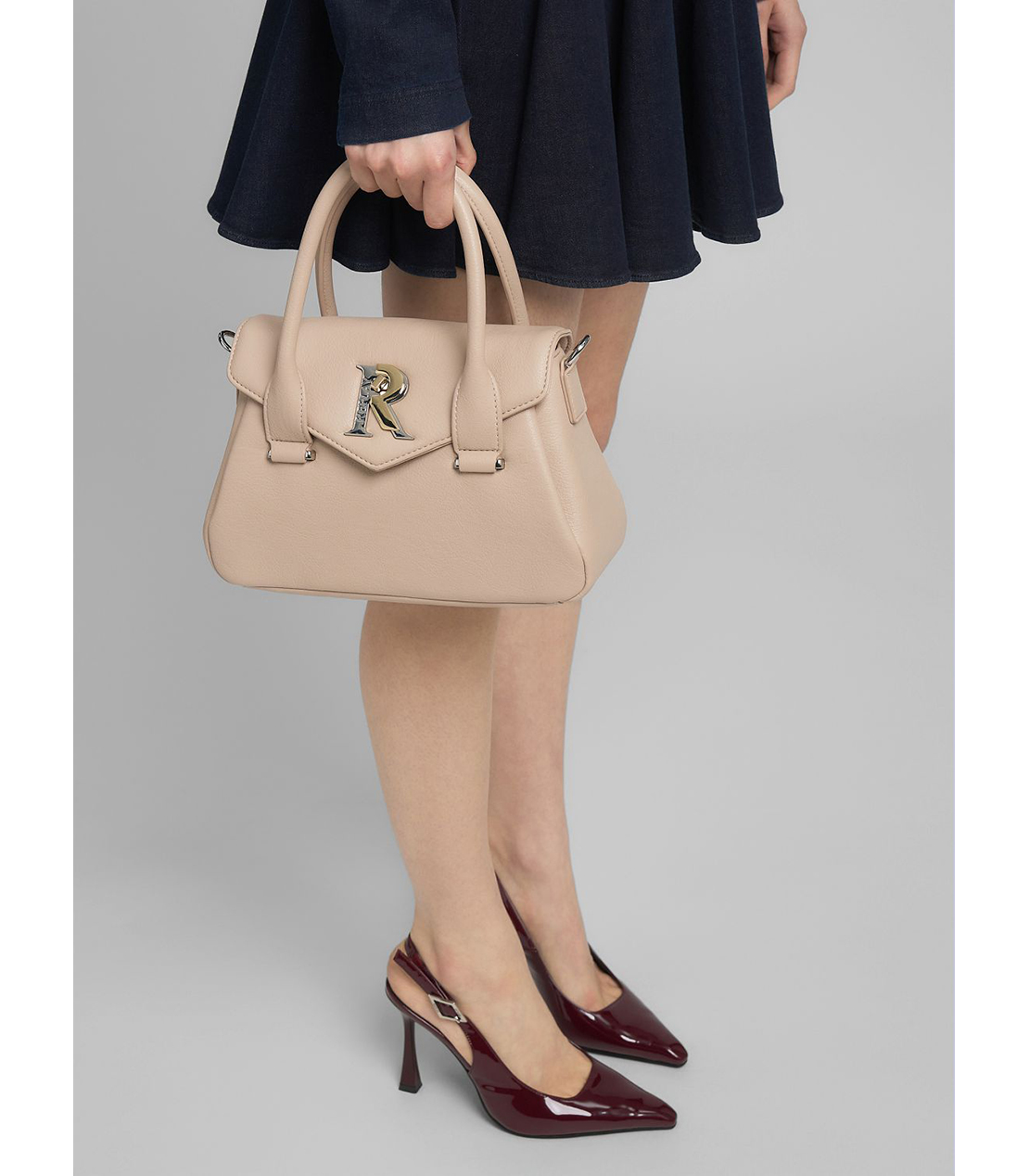 Rメタルミニハンドバッグ 詳細画像 ベージュ 4